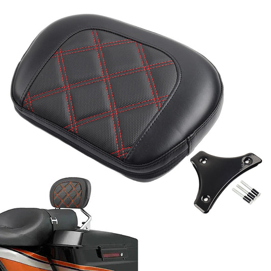 Passenger Sissy Bar Backrest Pad Kit for Harley Road King FLHR Road Glide FLTR