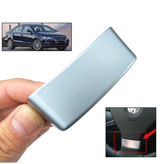 Chrome emblem steering wheel cover for VW for Golf MK5 for Passat B6 3C Eos for Jetta Touran DE Q