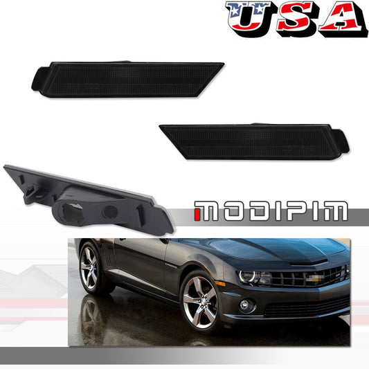 For 2010-15 for Camaro Smoked Lens Front Side Marker Light Housing Replacement Kit - v