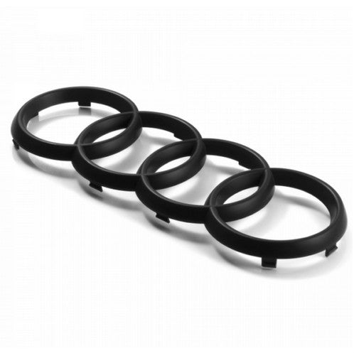 for Audi A7 S7 RS7 Range Hood Ring Badge Front Bonnet Grill Badge Matte Black 2016-2018