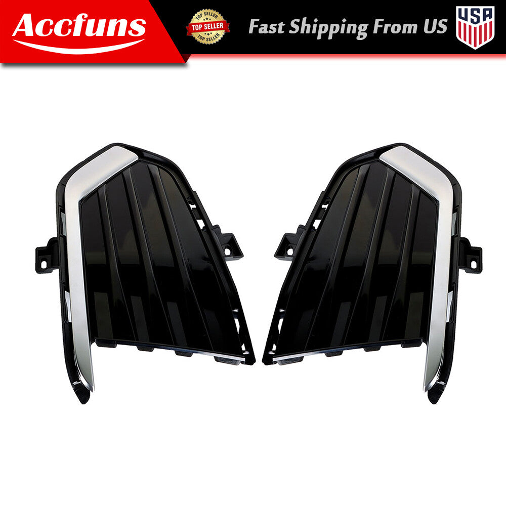 Suitable for 2017-2019 for Cadillac XT5 3.6L 4-door fog light cover, black, right side + left side - n