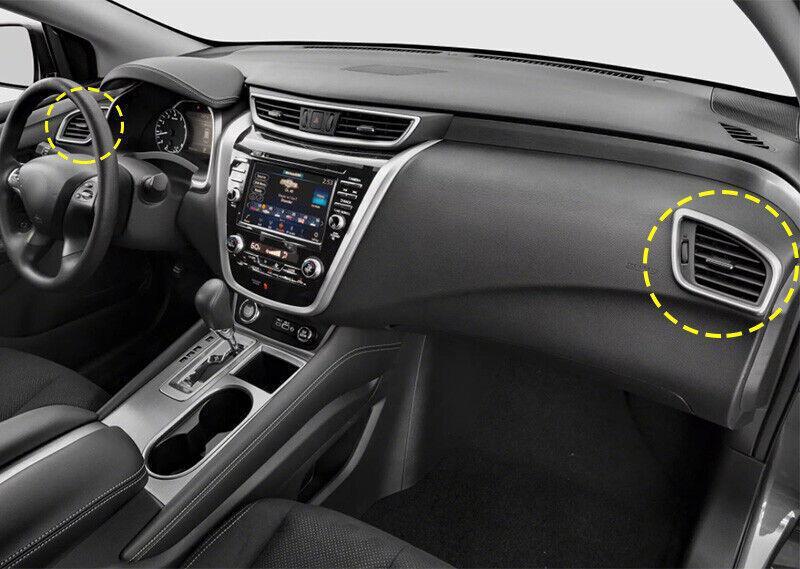 for Nissan Murano 2015-2021 Silver Steel Car Left And Right Air Outlet Vent Trim