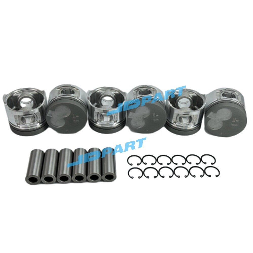 6-piece set of 15Z pistons for excavator engine parts -