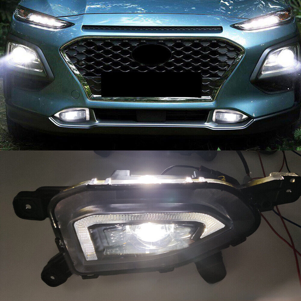 Fit for Hyundai Kona 2019-2020 Pair Daytime Running Light Turn Signal Lamp 2PCS Q