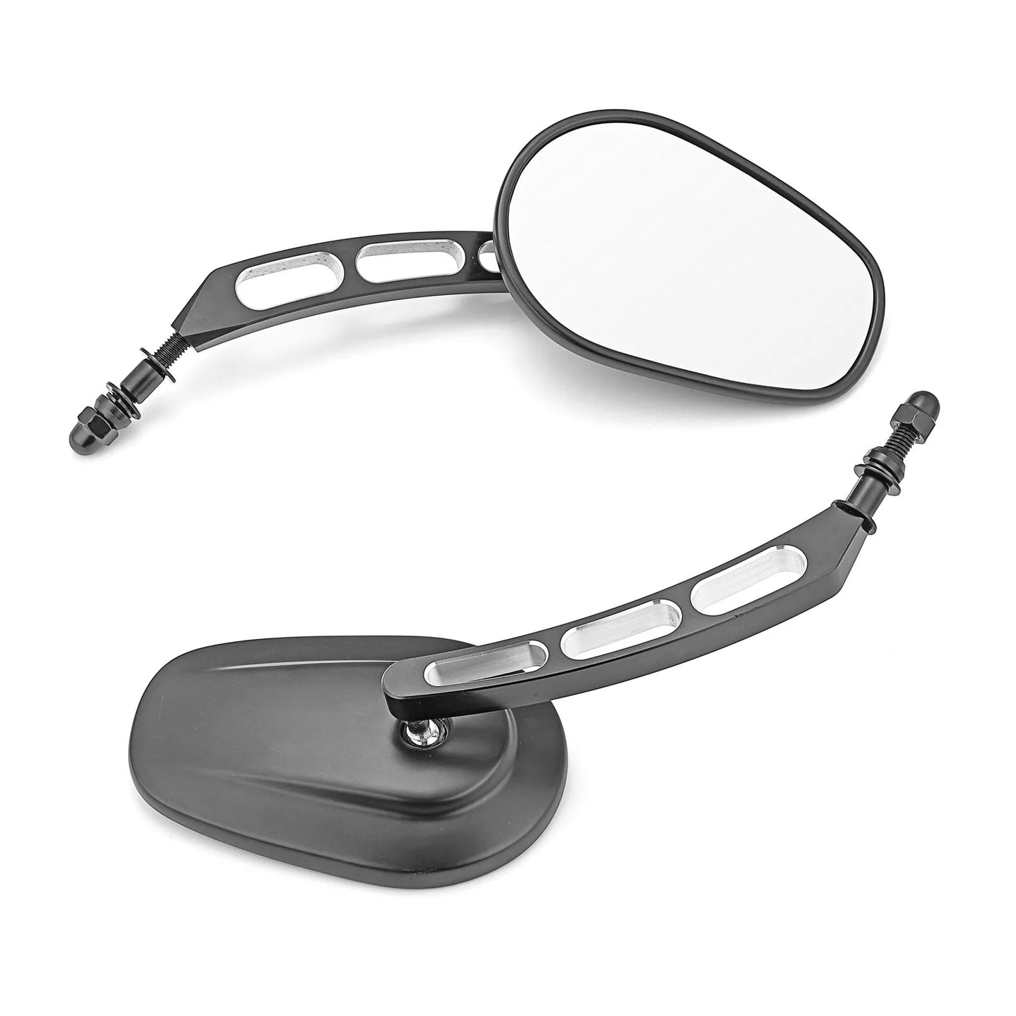 Black Rear View Side Mirrors for Harley Touring Sportster 1200 883 Dyna Softail