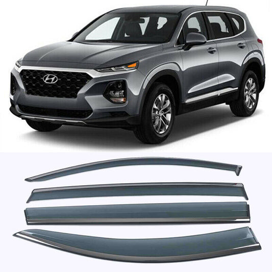 Window Visor Rain Guard Deflector Vent Sun Shade for Hyundai Santa Fe 2019-2021
