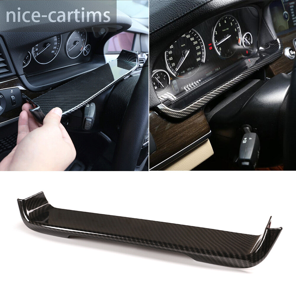 Carbon Fiber ABS Front Dashboard Lower Panel Trim for BMW 5 Series F10 2011-2017