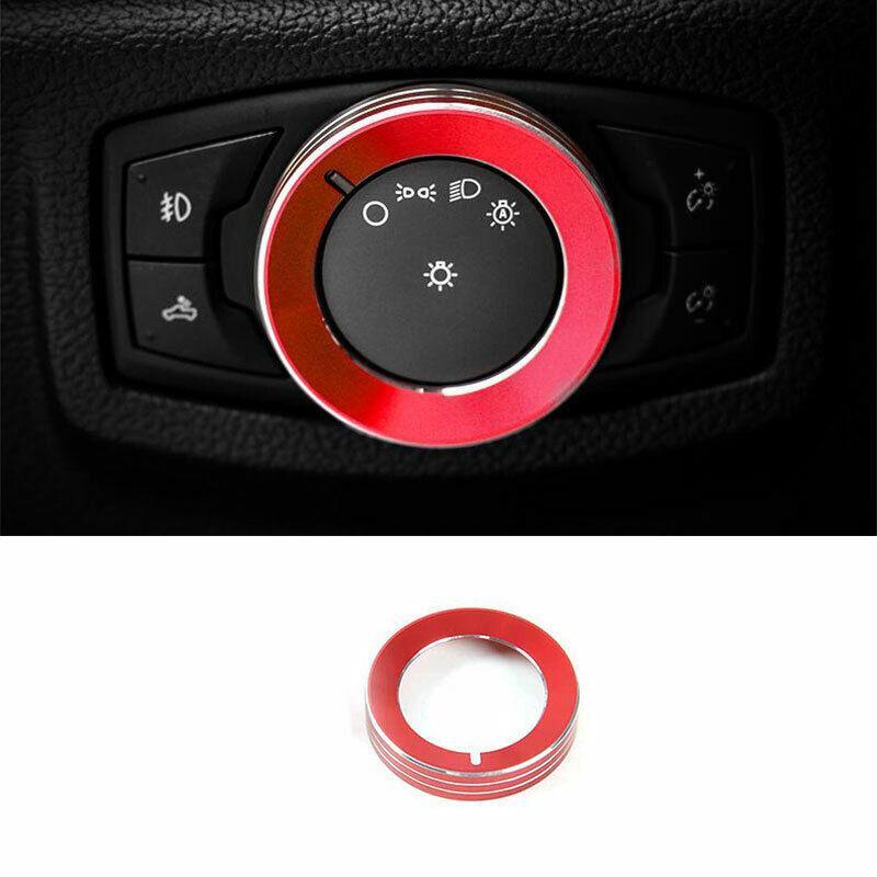 Red Aluminum Function Control Button Button Trim 1PCS for Ford for Mustang 2015-2022