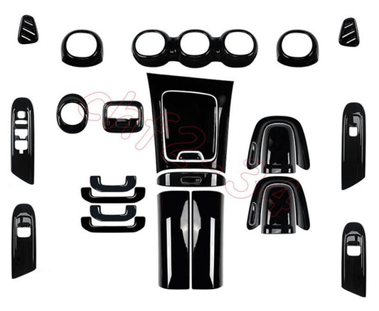 ABS Glossy Black Interior Kit Decor Cover trim26 for Benz C-Class W206 22-2023