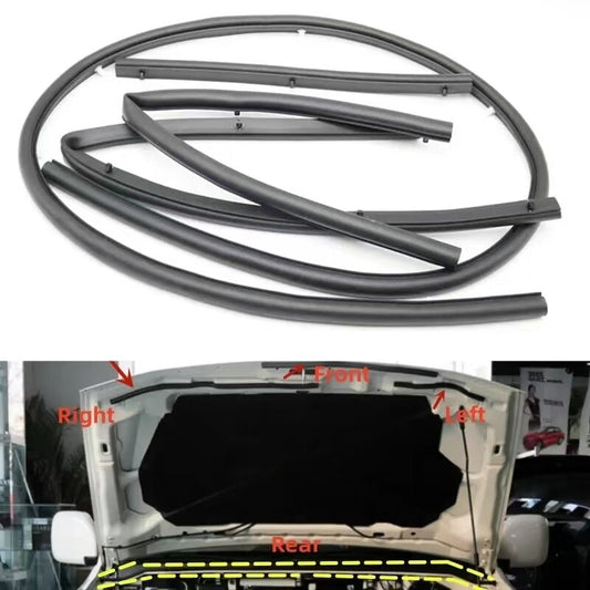Hood Rubber Seal Weather Strip Molding Trim for Mitsubishi Montero Pajero 00-06