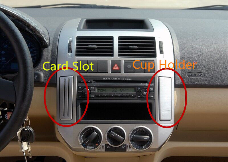Black Front Console Drinks Cup Holder Fit for VW Polo 9N 6Q0858602G Q