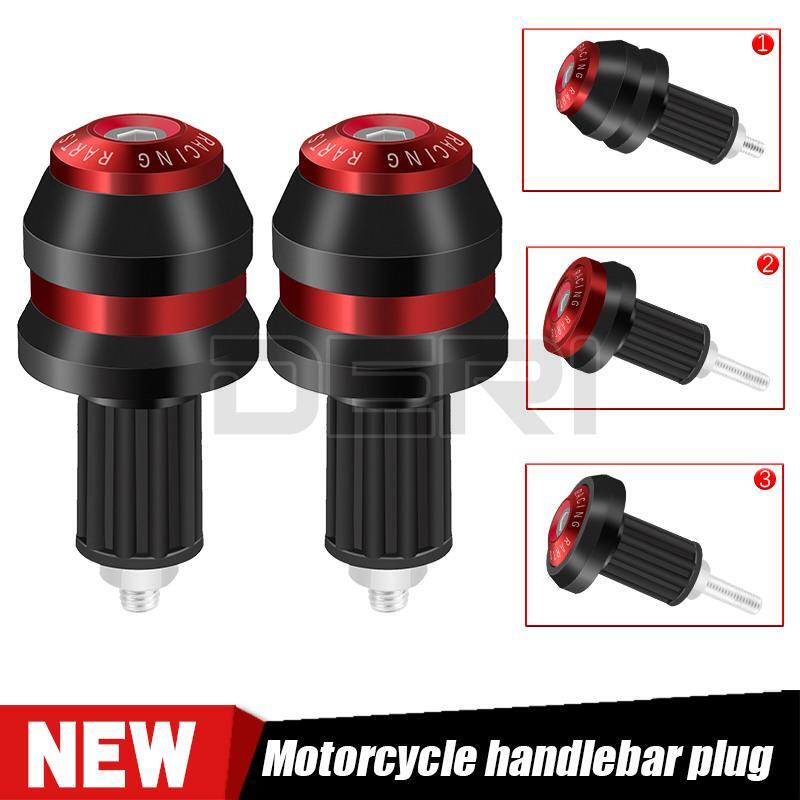 1Pair Motorcycle 7/8 Handle Bar Ends Grip Plug Cap Handlebar 22mm CNC Aluminum