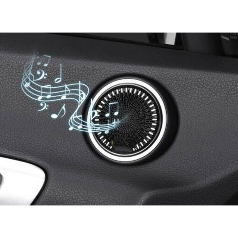 for Hyundai Sonata 2020-2023 Black Steel Front Door Speaker Horn Cover Trim 2pcs
