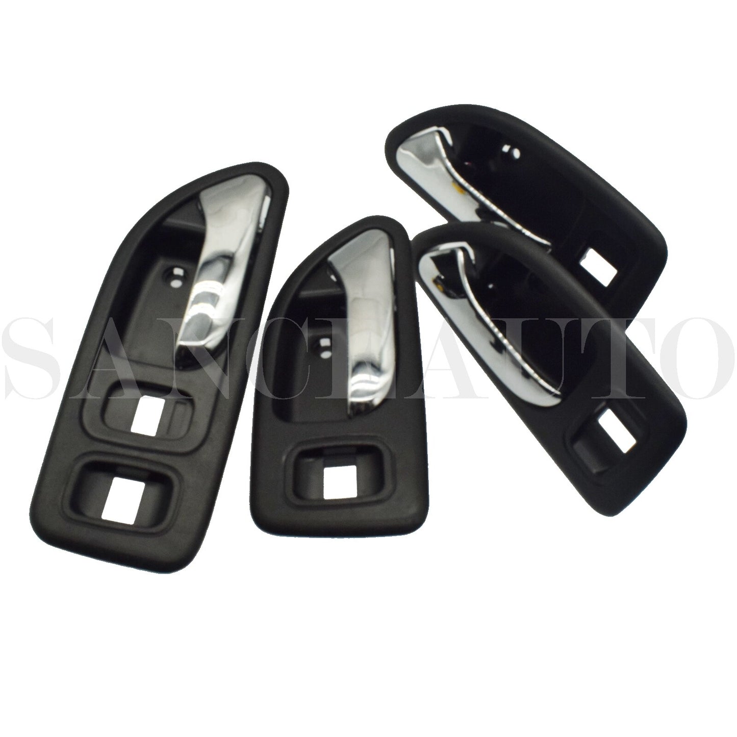 Chrome-finish interior door handles, front, rear, left, and right, suitable for 94-97 for Honda Accord. n