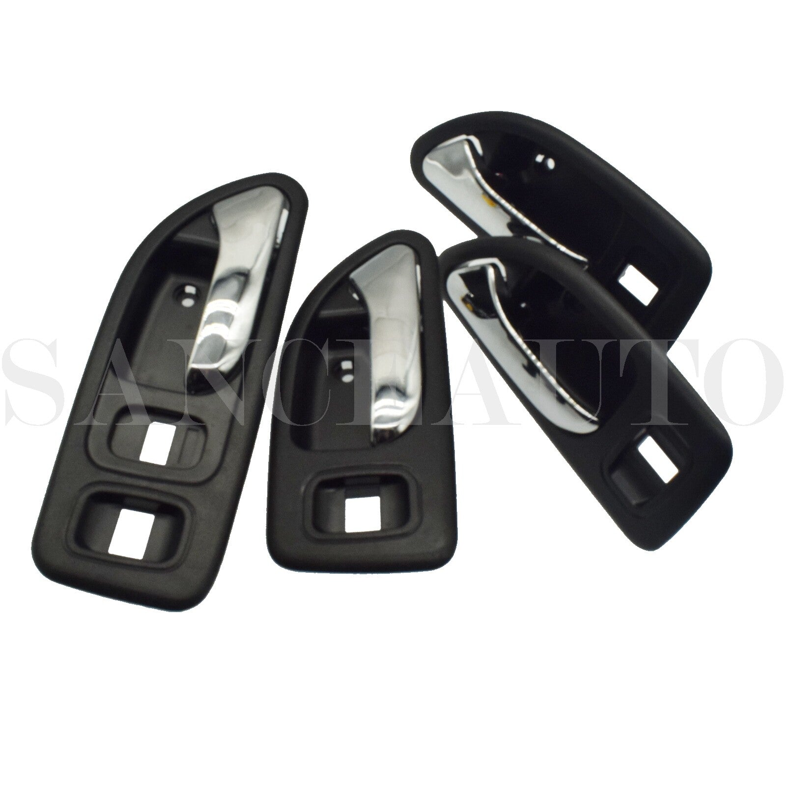 Chrome-finish interior door handles, front, rear, left, and right, suitable for 94-97 for Honda Accord. n
