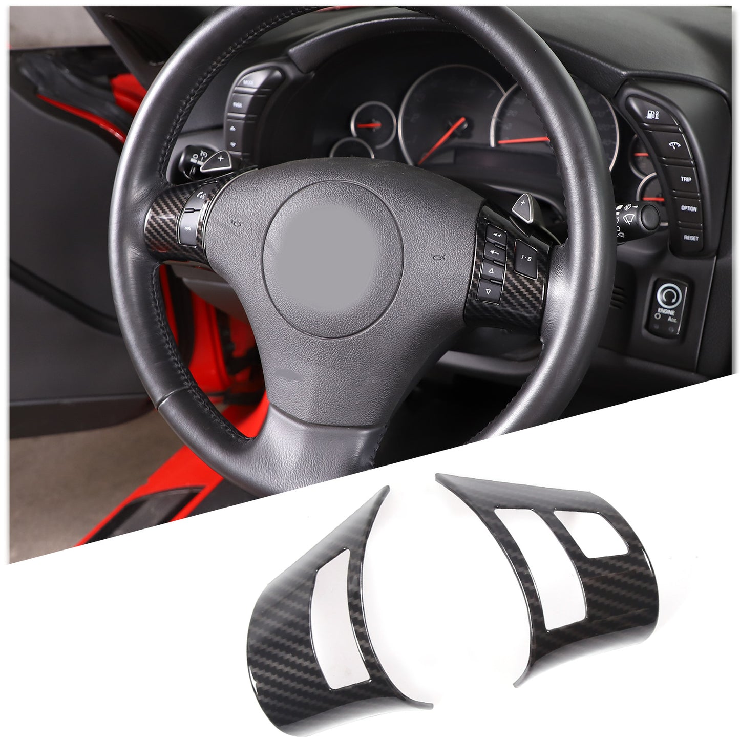 3-Piece Matte Black Instrument Panel Trim Cover for Toyota Tendera 2014-2021 Q