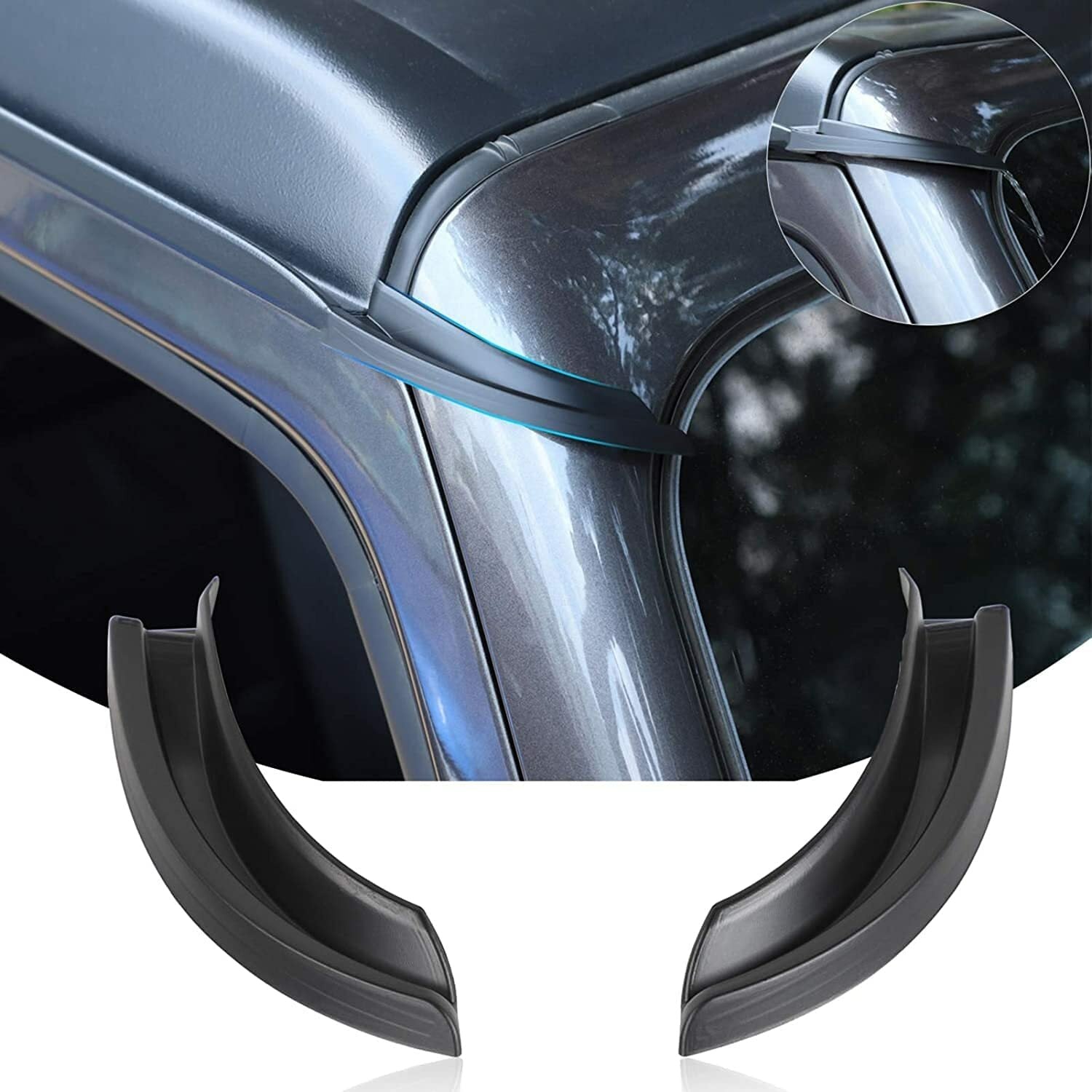 2X Water Rain Gutter Extension Accessories for Jeep for Wrangler JL JLU Gladiator JT