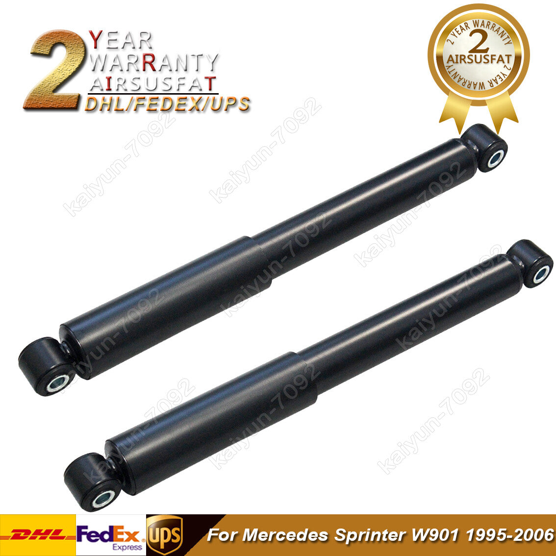 2x Rear Left Right Shock Stuts w/o ADS for Mercedes Sprinter W901 1995-2006