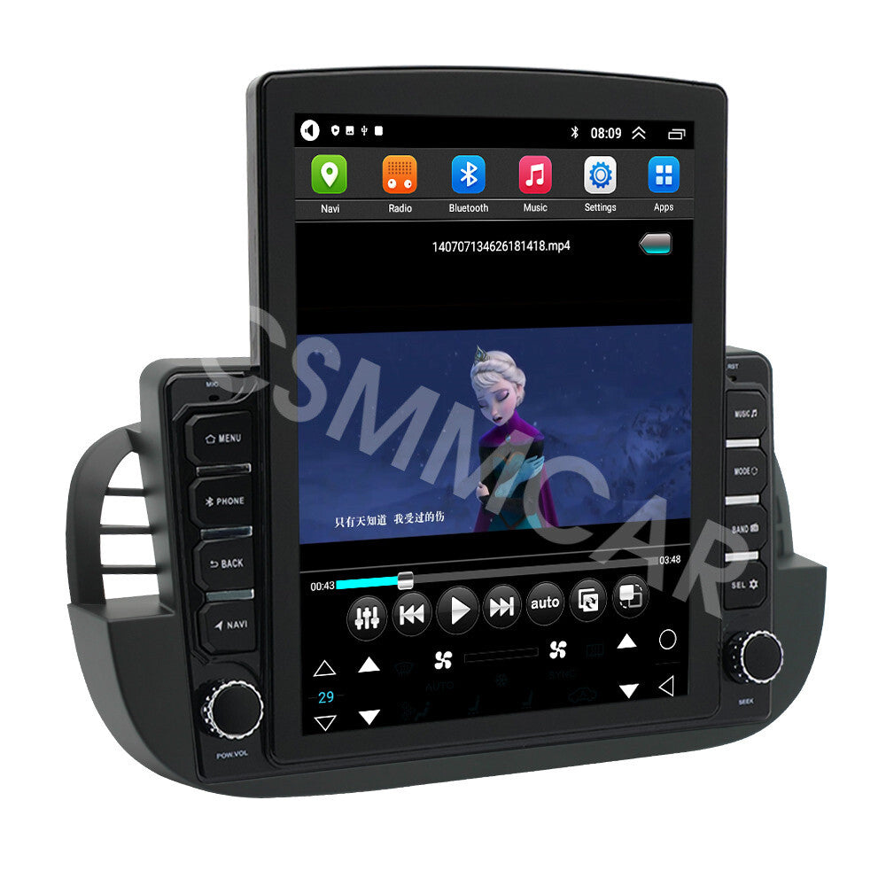 Fit for Fiat 500 2007-2015 For Apple Carplay Android 14 Car Stereo Radio GPS Nav