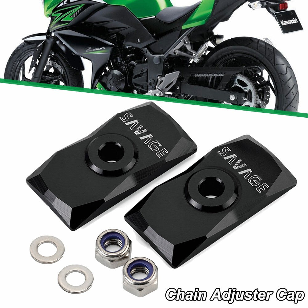 Rear Axle Swingarm Chain Adjuster Cap for KAWASAKI NINJA250R/SL 300 400 EX Z250 Q