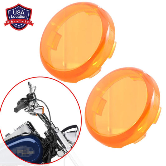 Turn Signal Light Amber Lens Cover for Harley Sportster Dyna Softail ABS Plastic Q