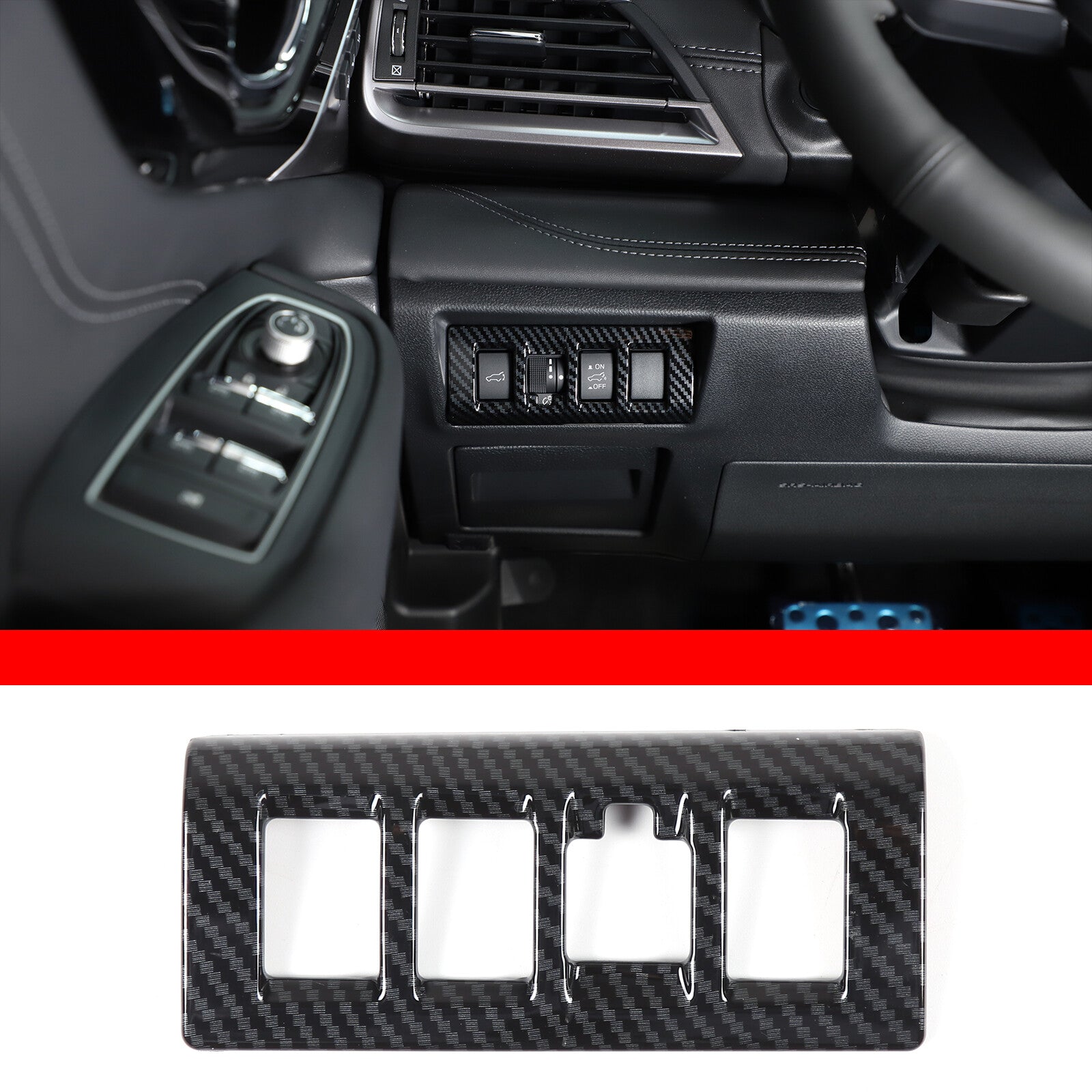 Matte Black Center Control Gear Shift Panel Trim for Honda Ridgeline 2016 - 2023- v