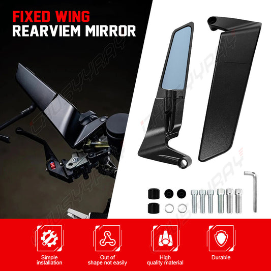 Motorcycle fixed-wing rearview mirrors suitable for Kawasaki Z900 and Z650 (2021, 2022, 2023-). Q