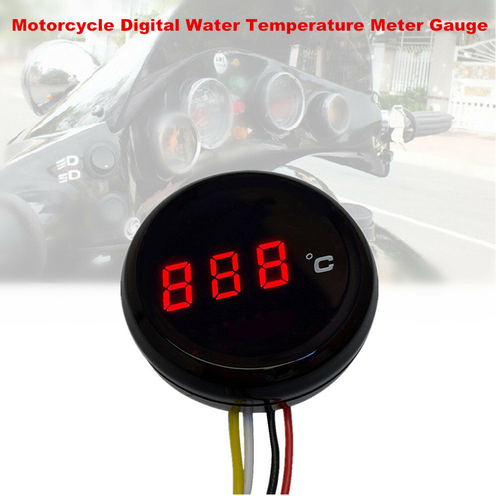Motorcycle digital thermometer with sensor cable - n