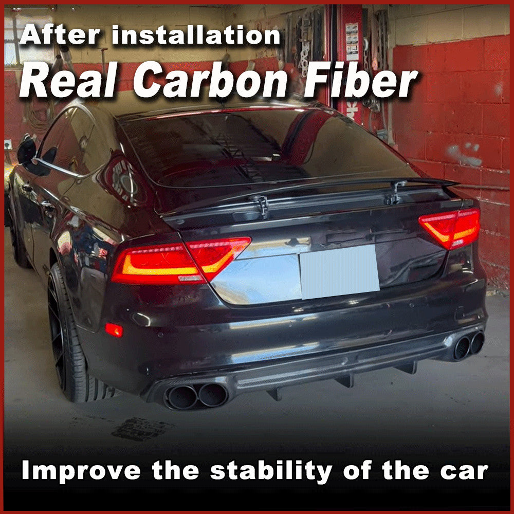 Fit for Audi A7 Sline S-Line S7 2011-2014 REAL Carbon Rear Bumper Diffuser Lip