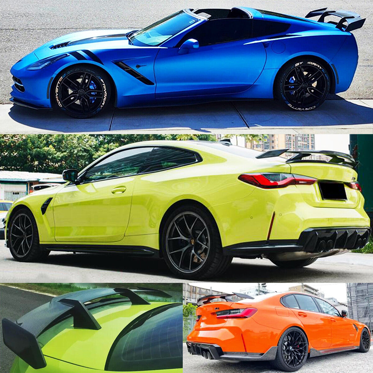 Carbon Fiber Look For 2016-22 for Chevy Camaro ZL1 1LE Style Rear Trunk Spoiler Wing