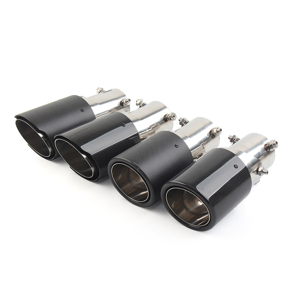 Inter 76mm Car Muffler Tip Exhaust System Pipe Mufflers Nozzle Round Outlet 89mm Q