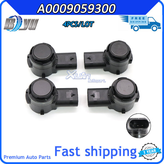 A0009059300 4PCS Black PDC Parking Sensor for Mercedes-Benz W212 E550 C300 C400 Q