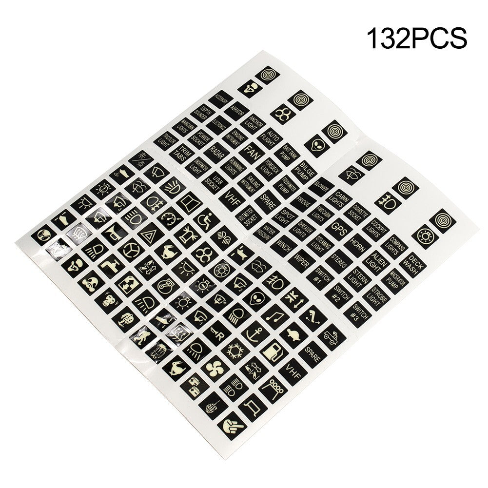 Switch Sticker Labels Decal Label Car Marine 132pcs Accessory Parts Night