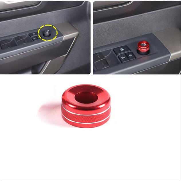 Red Aluminum Rearview Mirror Adjust Knob Cover For Tundra 2022-2024 v