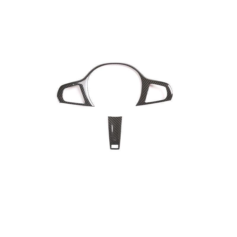 For BWM X7 G07 19-2022 Dry Carbon Fiber Interior Steering Wheel Cover Trim 2pcs