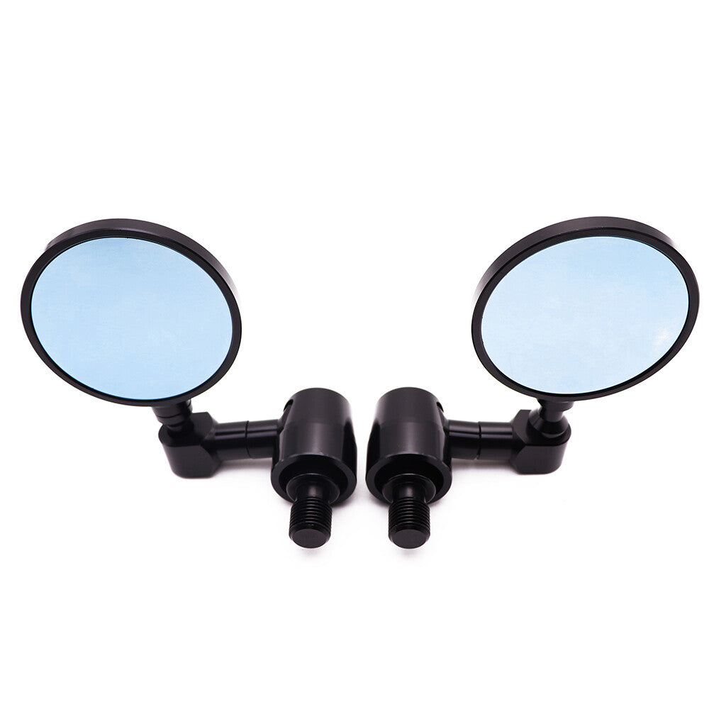 Black Handlebar end Side Mirror W/ 16mm Bolt-on for Yamaha XJ6 MT-09 MT-07 MT-03 Q