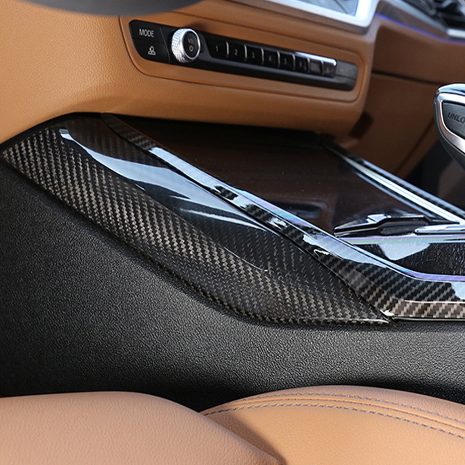 Real Carbon Center Console Gear Shift Side Trim for BMW 3 4 Series G20 G28 2020+
