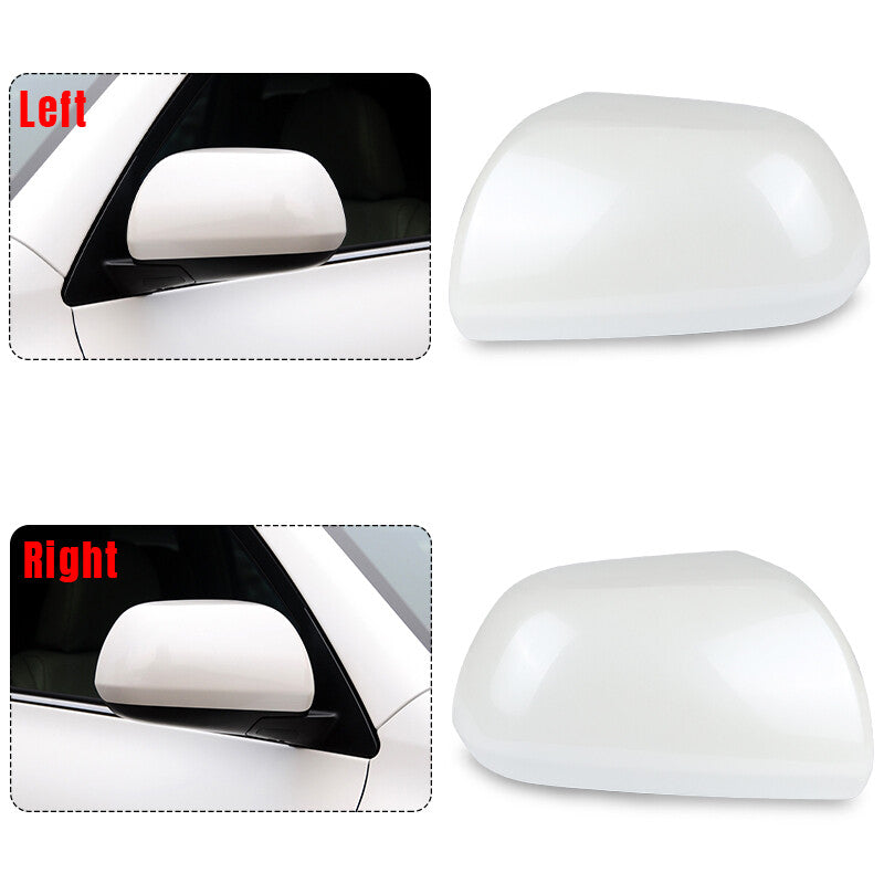 White Left Right Side Rearview Mirror Cover Cap For 2008-2013 for Toyota Highlander