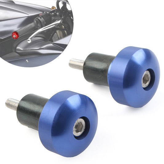 2¢ªCNC Lenkergriffe Lenkerendschieberkappe f¨¹r for YAMAHA YZFR1 YZF-R1 Motorrad Blau