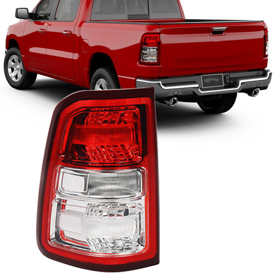 Driver For 2019-2023 for Ram 1500 Halogen w/ for CHRome Bezel Driver Tail Light w/ BULB v