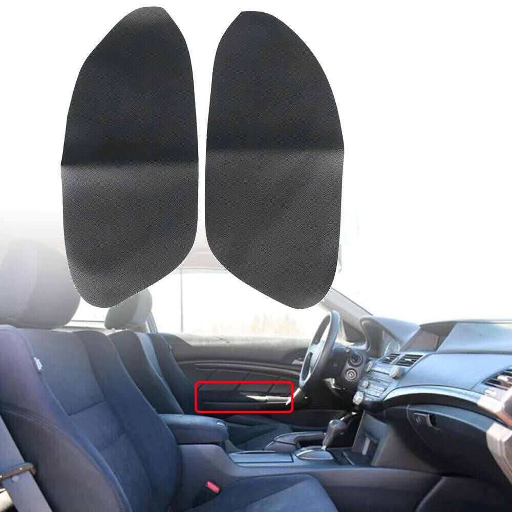 Two black polyurethane synthetic leather door armrests for 2008-2012 for Honda Accord sedans - 4-door - n