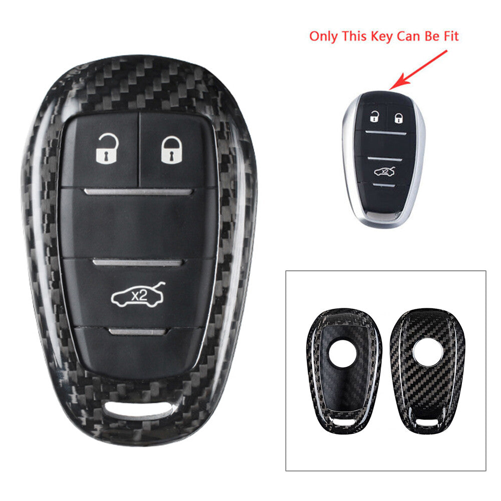 Carbon Fiber Remote Key Shell Cover Case Fit for Alfa Romeo for Stelvio Black&Red Q