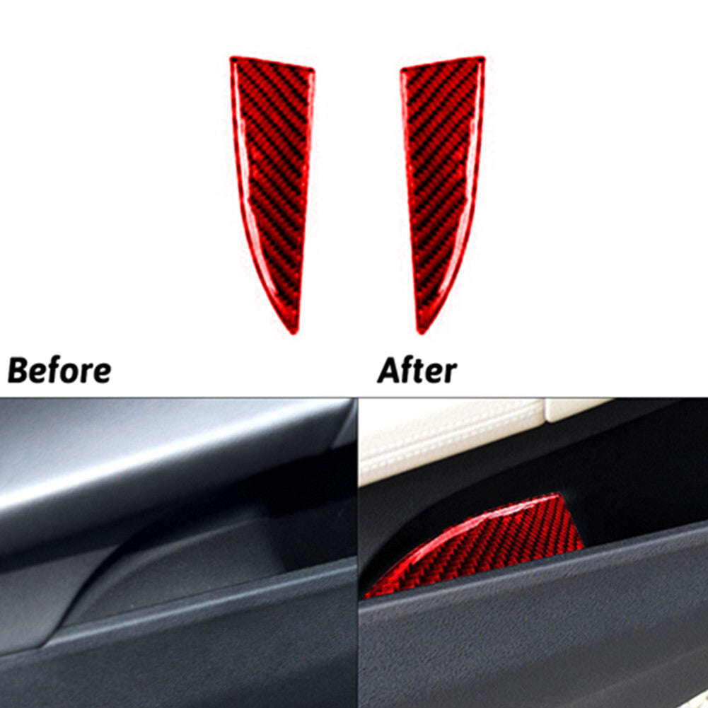 4Pcs Rear Door Trim Strip Cover Carbon Fiber Interior for Chrysler 300 2015-2017 v