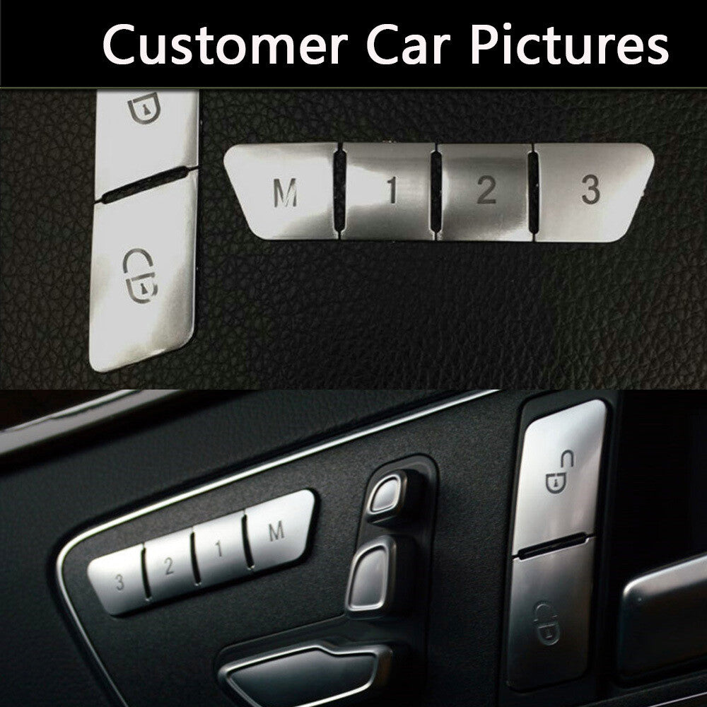 Fits for Mercedes Benz 12pc Car Door Lock Unlock Switch Button Cover Trim Caps