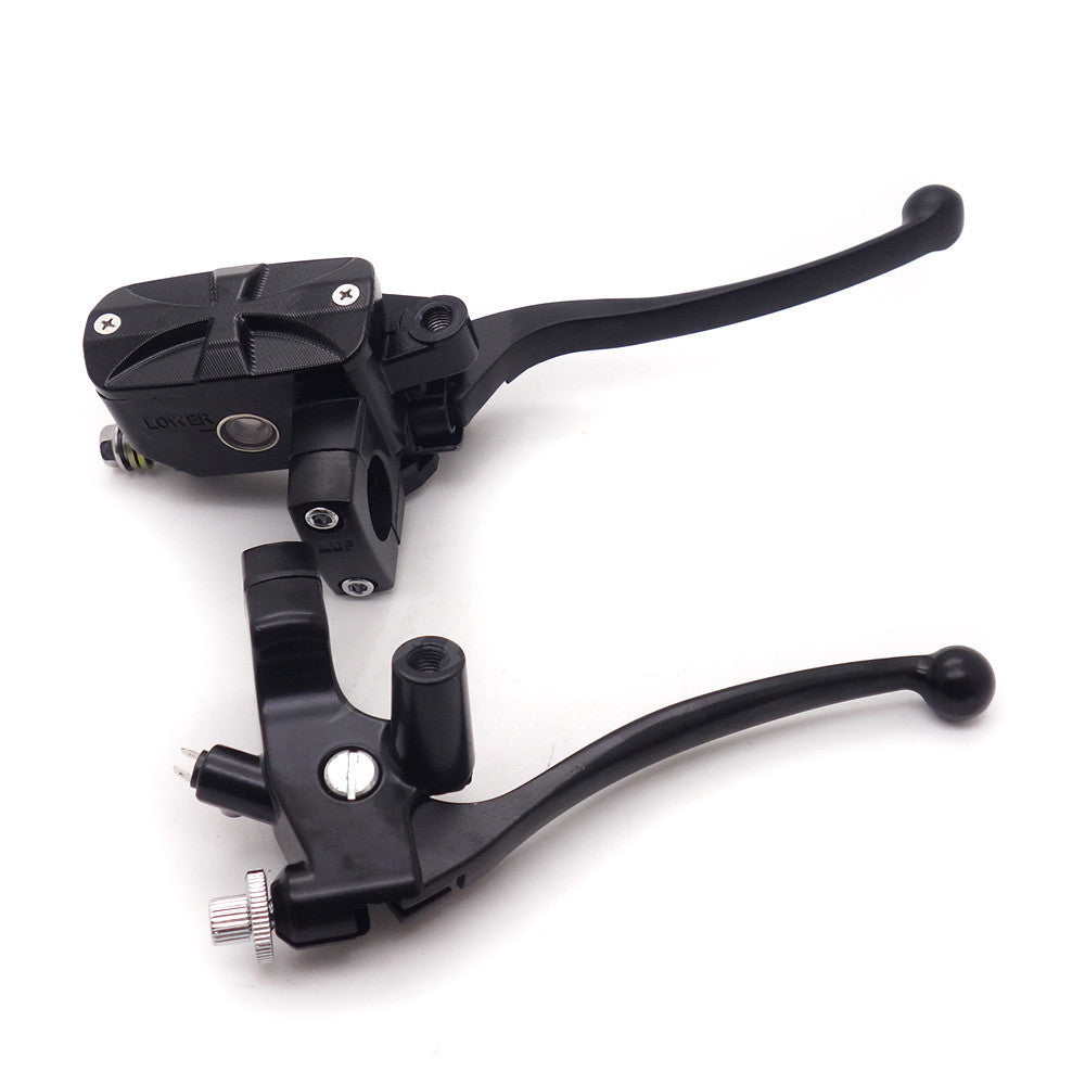 1 25mm Black Cross Handlebar Control Reservoir 14mm Bore Brake Clutch Levers Q