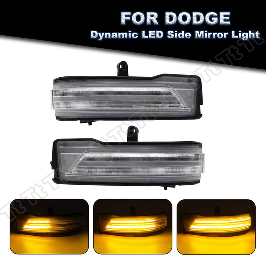 Sequential LED Side Mirror Signal Light Clear Lens for 2019 - 2022 for Dodge for Ram 1500 - v