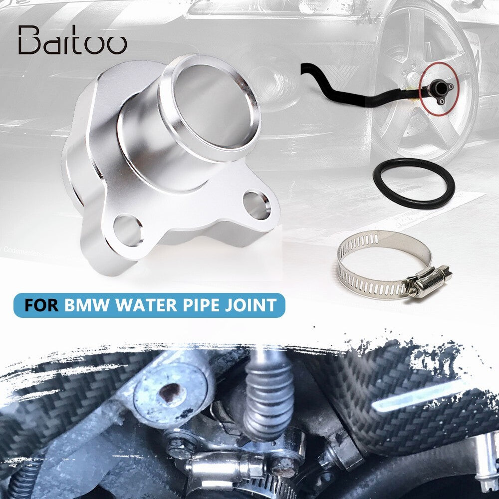 Silver Water Hose Fitting Replacement for BMW 335i 335xi 11537541992 11537544638 Q