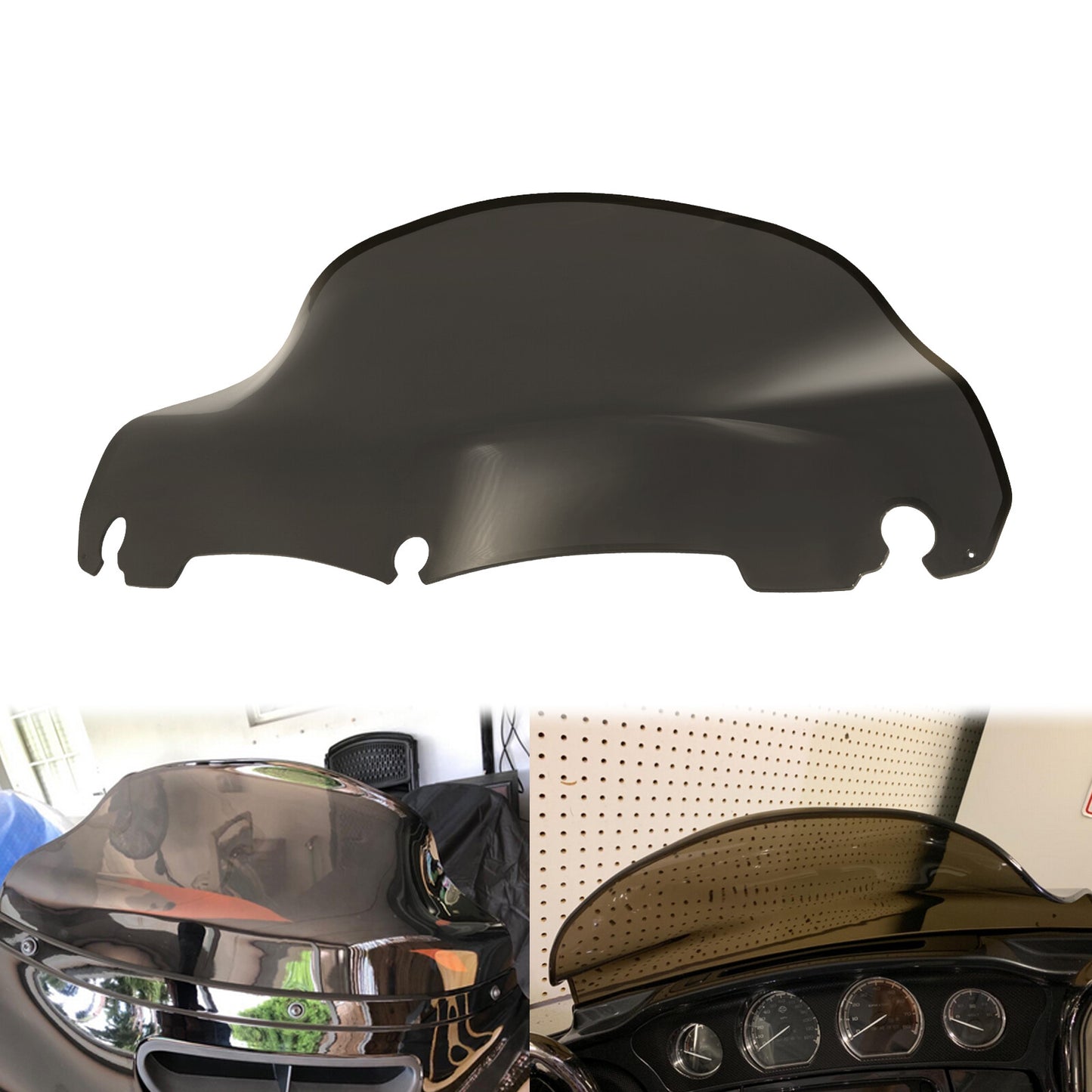 Smoke 9 Wave Windshield Windscreen Fit for Harley Electra Street Glide 14-2023