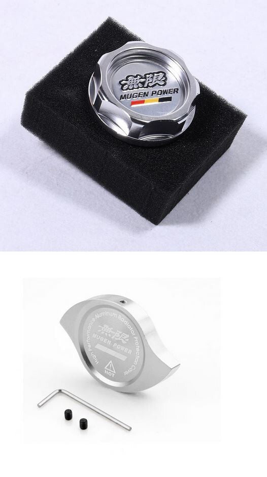 Suitable for Mugen engine oil filler radiator cap, silver, for Honda for Acura .
