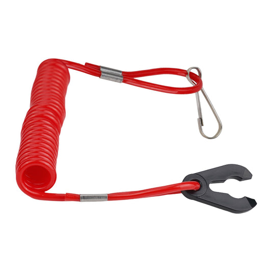 1pc 62.9 Inches Red Boat Kill Switch Safety Rope Key Lanyard Replace For